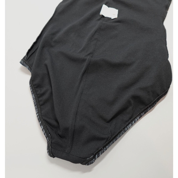 Speedo Swimsuit One Piece Womens 6 Gray Striped Ruched Comfort Modest - Picture 12 of 16